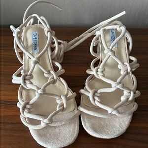 Cape Robbin Women's Beige Knotted Sandals